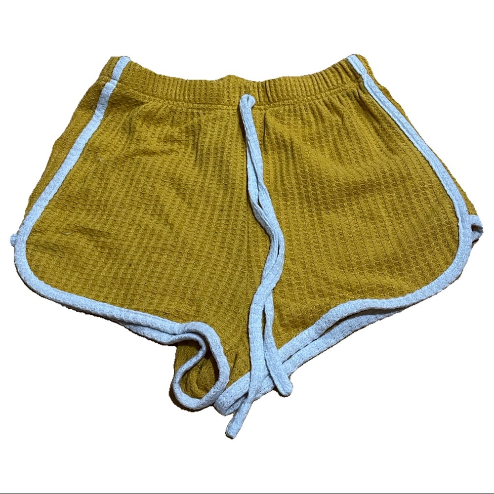 small yellow and white shorts